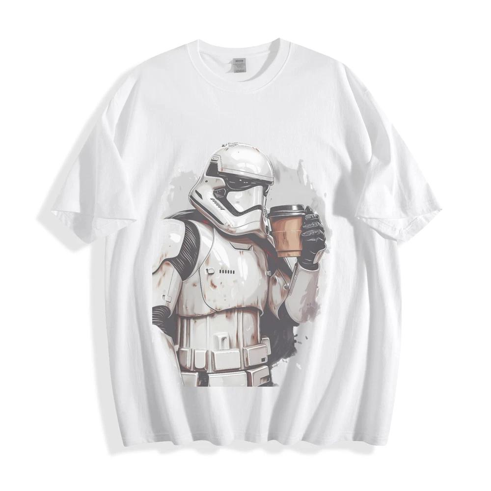 CoffeeLoving Stormtrooper Star Wars TShirt Quirky Galactic Soldier Unisex Te