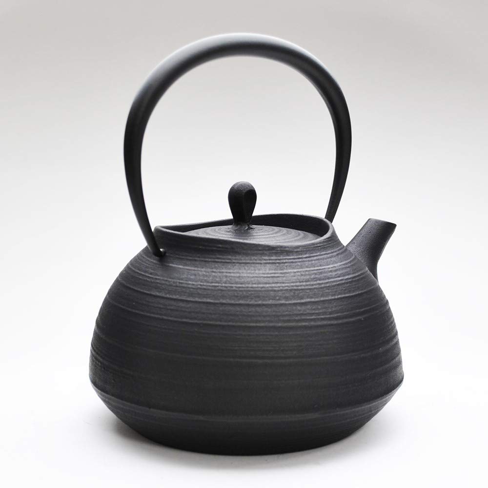 Керамический чайник Nanbu Ichiudo Hakeme Iron Black, 1,3 л, для индукционных плит, отделка,