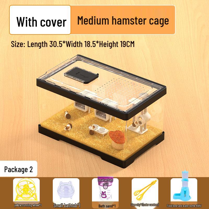 Большая акриловая клетка для хомяков и шиншилл Вилла Бокс для разведения