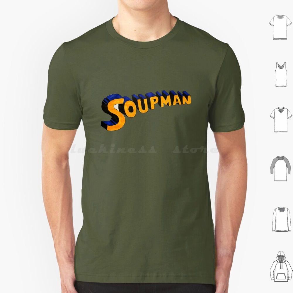 Soupman Funny Logo T Shirt Big Size 100 Cotton Superhero Comicbook Funny Superhero Soup Logo Comics