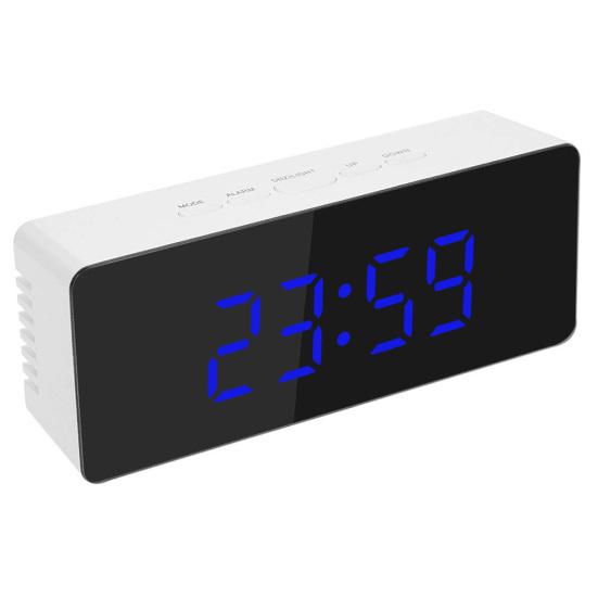 12H/24H USB зарядка цифровой светодиодный дисплей зеркало термометр повтор будильника