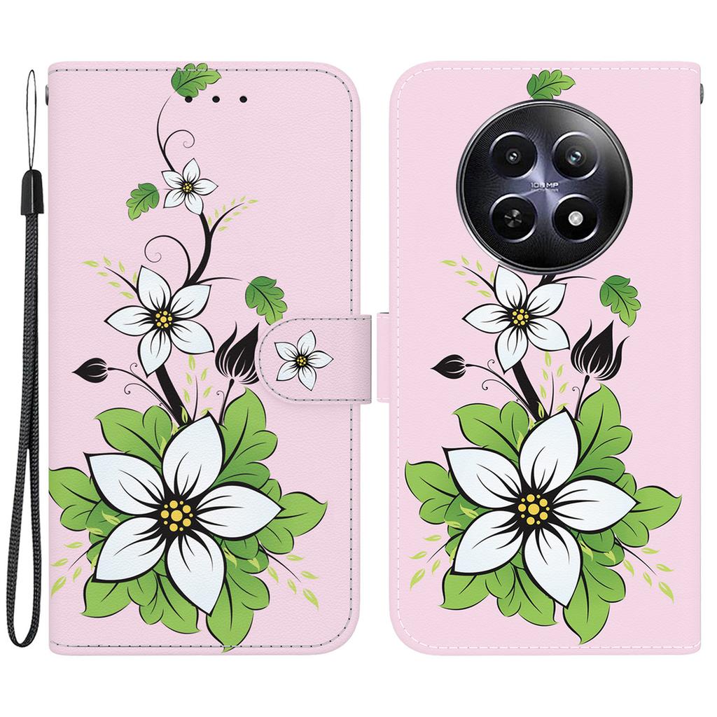 For Realme 12 5G/12x 5G Wallet Phone Case Pattern Printing Protective Leather Cover