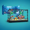 Fish Tank Building Kit with Lights MOC Marine Aquarium Marine Animal Building Blocks Toys for Kids 6+ Bricks Toys Gifts