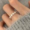 Simple Sweet Bowknot Ring For Women Girls Personalized Opening Adjustable Finger Ring Party Jewelry Accessories Gifts