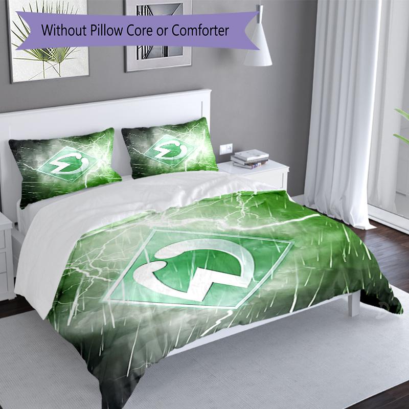 3pcs Werder Bremen LOGO pattern bedding set duvet cover set includes duvet cover &pillowcases, perfect all season bedroom decoration & gift