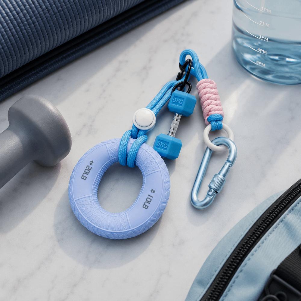 Skin-Friendly Stress Relief Toy Soft Silicone Hand Grip Ring Silicone Fidget Toy Key Chains