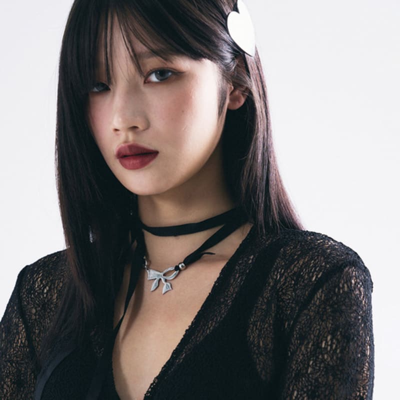 SENTIMENTS NO.439 [SILVER] HEART SHIELD HAIR pin