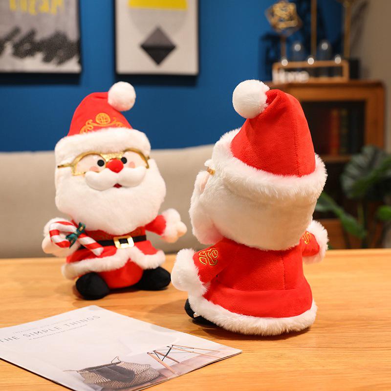 Плюшевая кукла Деда Мороза с оленем - Рождественский подарок для детей