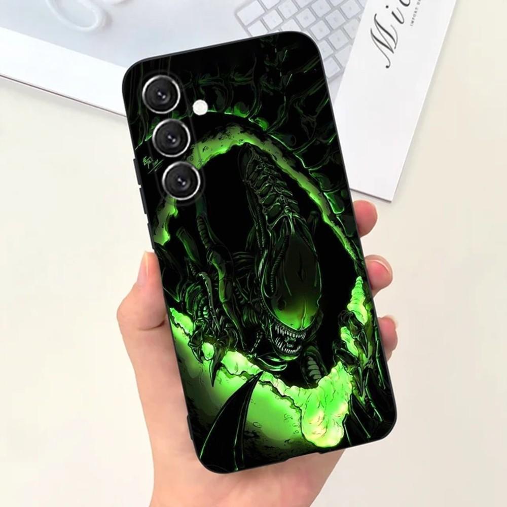 Чехол для телефона Movie A-Alien Xenomorph для Samsung S25, S24, S21, S22, S23, S30, Ultra, S20, Plus, Fe, Lite, Note, 10, 9, 5G Черный