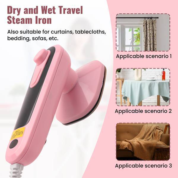 Small Home Garment Steamer With Titanium Surface For Wrinkle Removal And Fabric Protection
