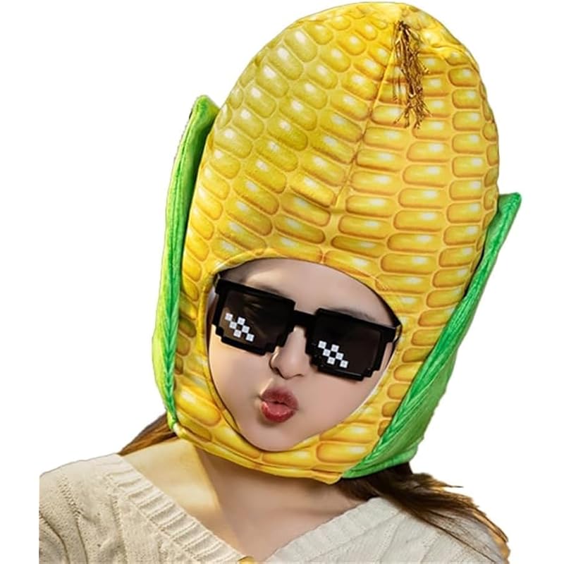 Bestmaple Шапка-животное, Плюшевый головной убор, Милый, Пушистый, Плюшевая шапка, Маска Костюм животного (Кукуруза)