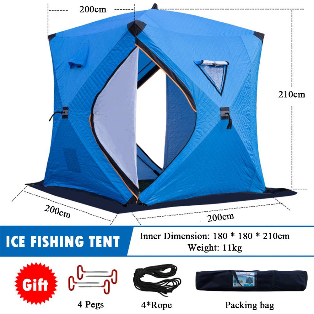 Portable Ice Fishing Shelter Easy Set-up Winter Fishing Tent Ice Fishing Tent Waterproof &