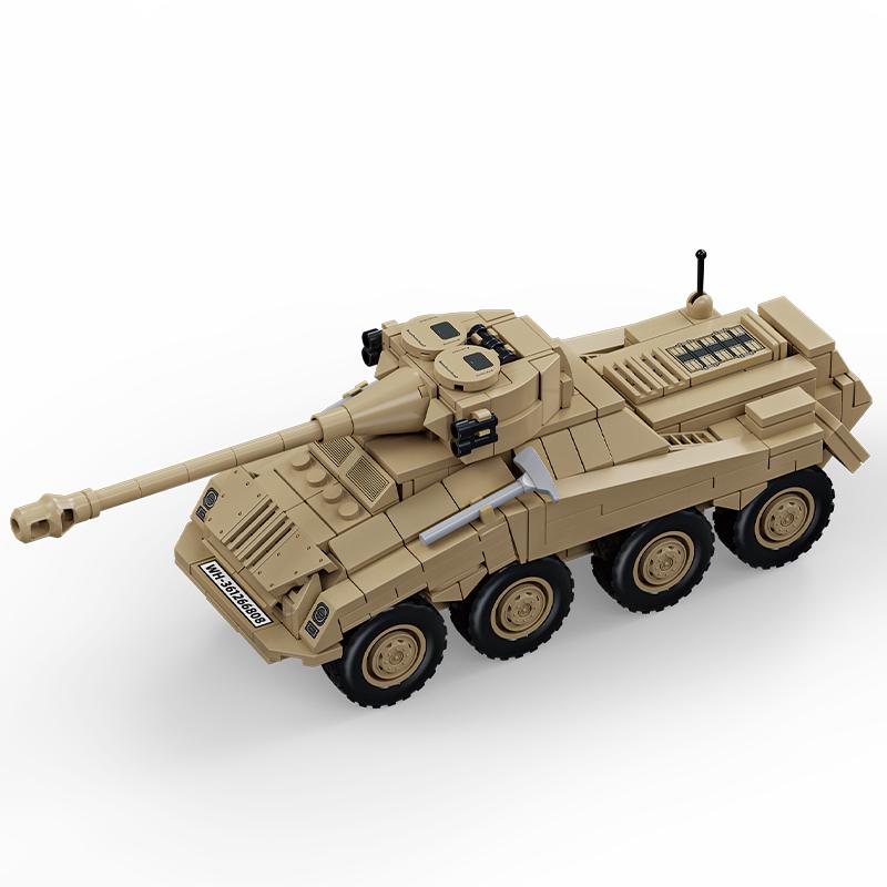 Вторая Мировая Война Военные Армейские Солдаты Вторая Мировая Война Sd.Kfz.234 Тяжелая Бронированная Машина Модель Строительные Блоки Кирпичики MOC Детские DIY Игрушки
