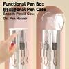 Пенал шестиугольный портативный карандаш коробка для гелевых ручек крышка с легким доступом отделения для карточек независимый держатель для ручек школьные принадлежности