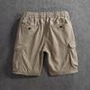 Men's American Retro Workwear Five-Point Shorts: Summer Comfort, Loose Fit, Multi-Pocket, Mid-Length