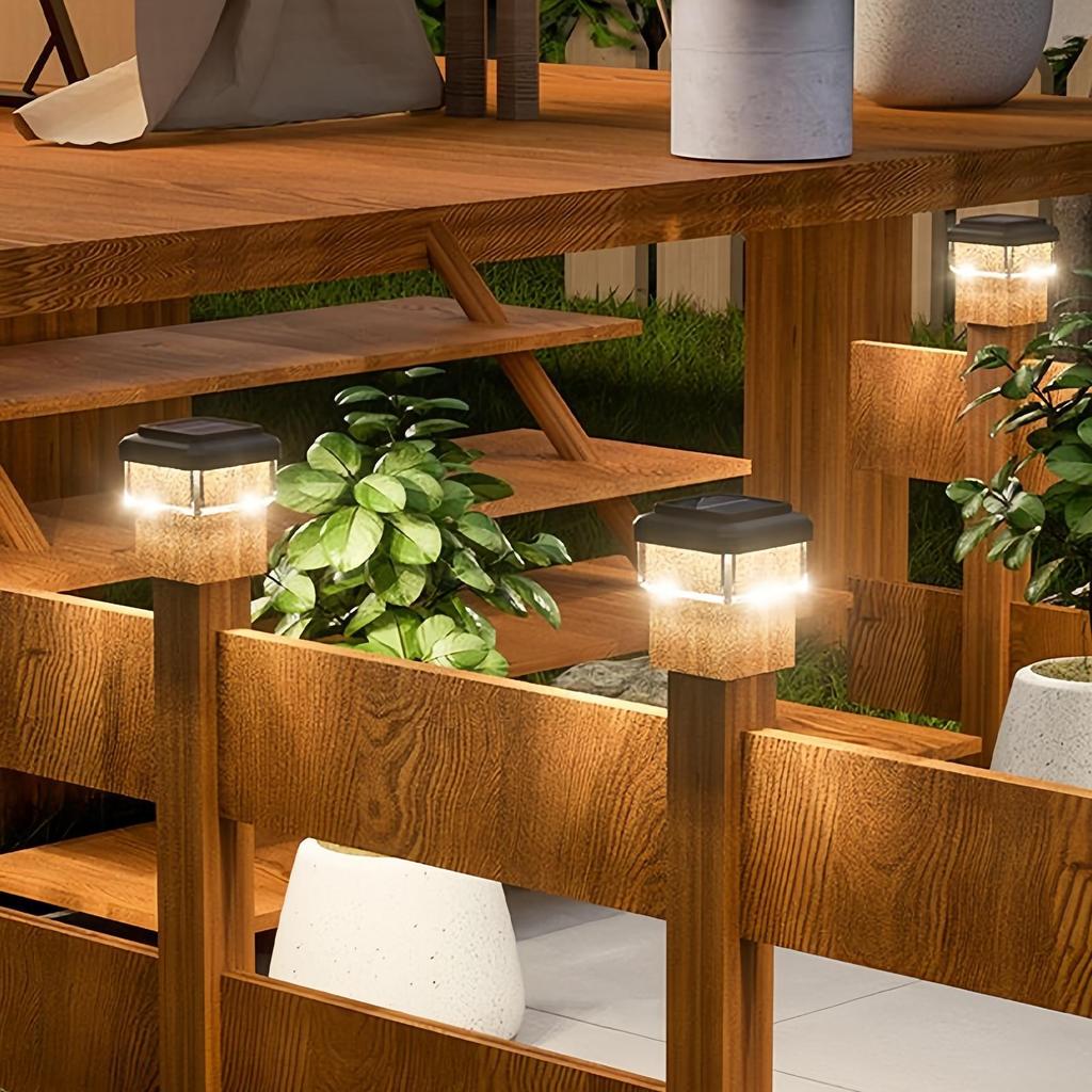 Солнечные светильники для столбов забора Водонепроницаемые Современные лампы Декор Наружные светильники для столбов для улицы Сада Патио Крыльца Двора Подъездной дороги