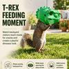 Dinosaur Head Squirrel Feeder, Animal Head Hanging Squirrel Feeders for Outside Funny Garden Outdoor Yard Decor