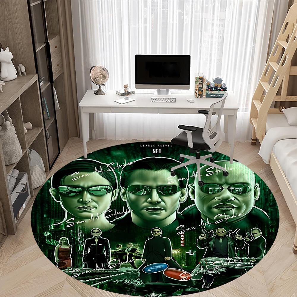 1 шт. Круглый ковер THE Matrix Office, Под офисные стулья, Спальня, Гостиная, Декор для дома, Декор комнаты, Доступен в различных размерах