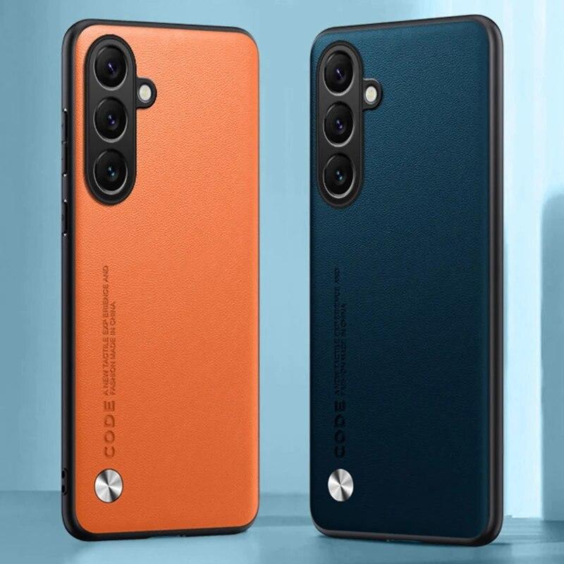 Роскошный чехол для телефона из искусственной кожи для Samsung Galaxy S24 Plus S24 Ultra 5G, чехлы из мягкого силикона с полной защитой, задняя крышка для Samsung S23 FE S22 S21