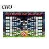 Polyester Sports Wall Flag Soccer Chart Poster, Knockout Schedule And Finals Tracking Tear-resistant Game Tracker Flag, Reusable Waterproof