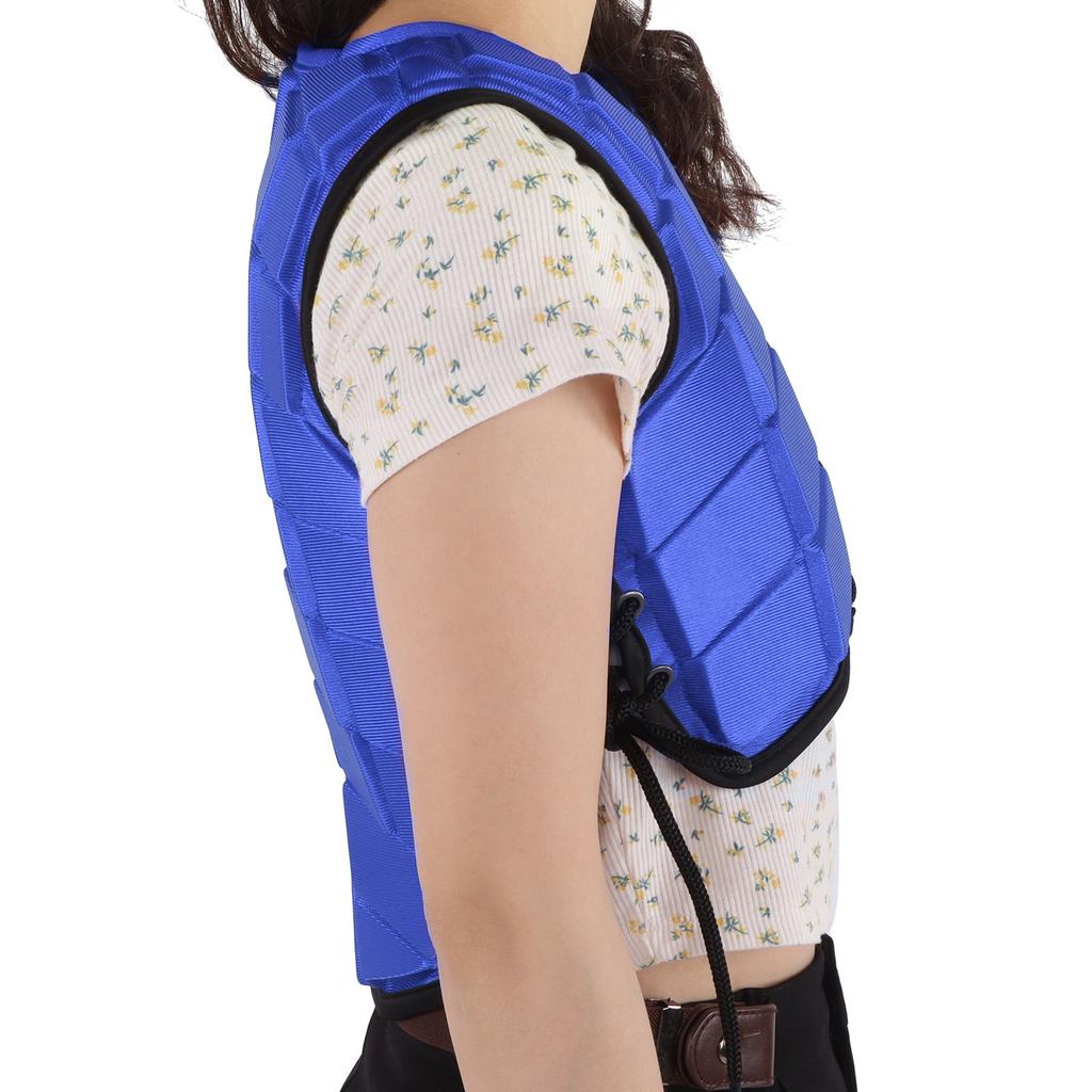 Kids Equestrian Vest Foam Padded Horse Riding Protective Gr Body Protector Blue