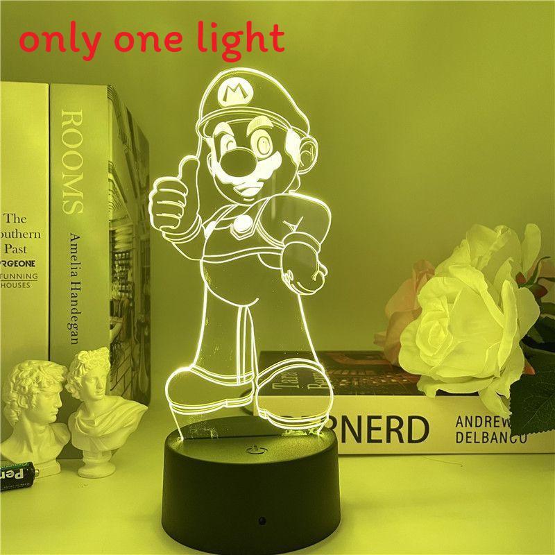 Super Mario Yoshi 3d Acrylic Night Lamp With Touch Control For Kids Room