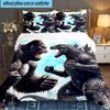 Giant Monster Rampage 3PCS Bedding set,Ideal for 1pc Duvet Cover And 2pcs Pillowcases Perfect for Fan gift,Ideal for Bedroom, Dormitory