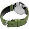 Casio Мужские кварцевые часы Серебристые   Зеленый кожаный ремешок Mtp Vt01l 3b
