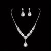 Элегантный европейский и американский набор колье и серег с цирконами для свадеб и вечерних платьев