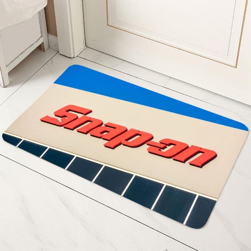 Snap-on TOOL TIPS Logo Carpet Mat Anti-Slip Backing Rug for Garage Auto Shop Home Decoration Tool Theme Oil Resistant Door Mat