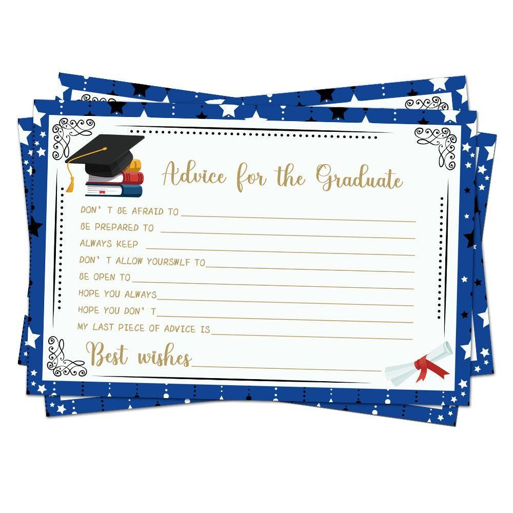 8PCS Paper Graduation Advice Cards Advice for The Graduate Graduate Favors Graduation Party