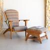 Садовый комплект Cam Teak из плетеного тика, круглый, с пуфиком - Коричневый, круглый с пуфиком, Бесплатный чехол для патио, Сухая пена, Устойчивый к погодным условиям, Пуфик с