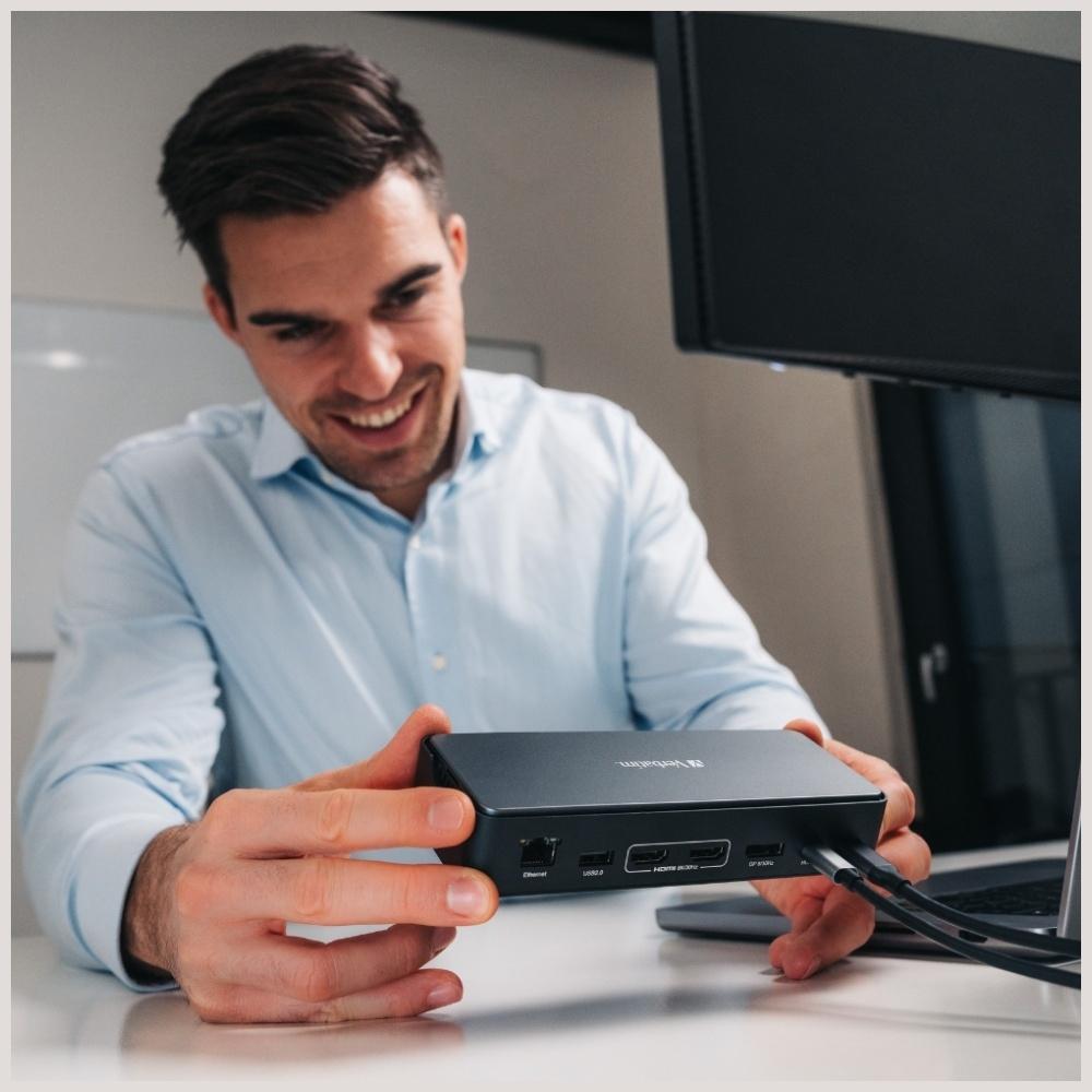 Verbatim Usb-C Pro 15-In-1 Docking Station For Computers 2Xhdmi 1Xrj45 1Xusb-C