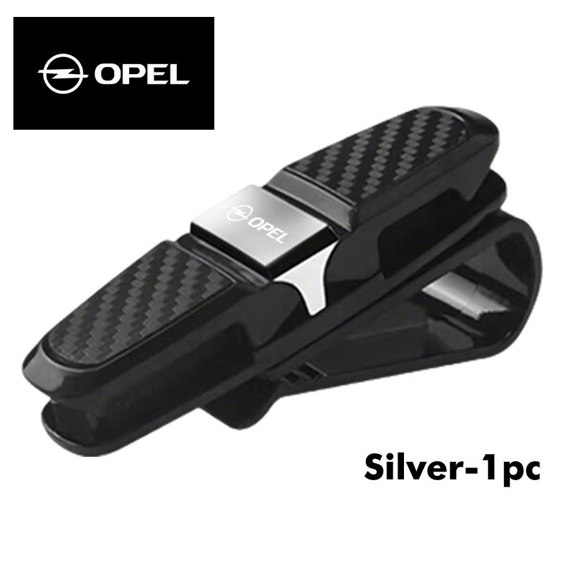 Carbon Car Sun Visor Glasses Clip Card Ticket Holder Fastener For Opel Corsa Mokka Astra Cascada Adam Insignia Meriva Vectra