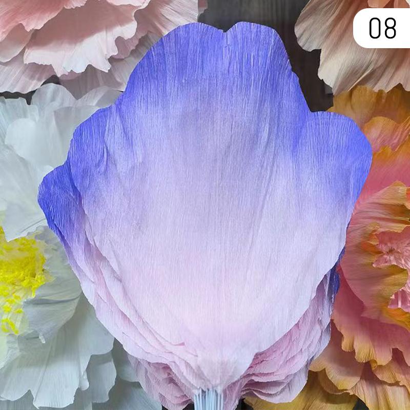 10 Pcs Crepe Paper Petals Artificial Peony Flower DIY Handmade Wedding Decor Paper Flowers Birthday Party Home Background Wall