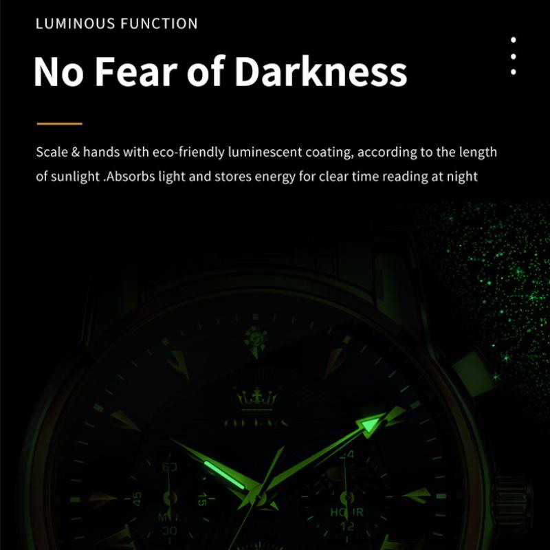 OLEVS Мужские часы Модные индивидуальные персонализированные водонепроницаемые ночные светящиеся кварцевые часы Мужские часы