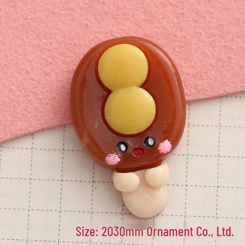 DIY Double Yolk Popsicle Simulation Food Toy - Resin Accessories for Hair Clips, Phone Cases, Water Cups, and Crocs Decor.