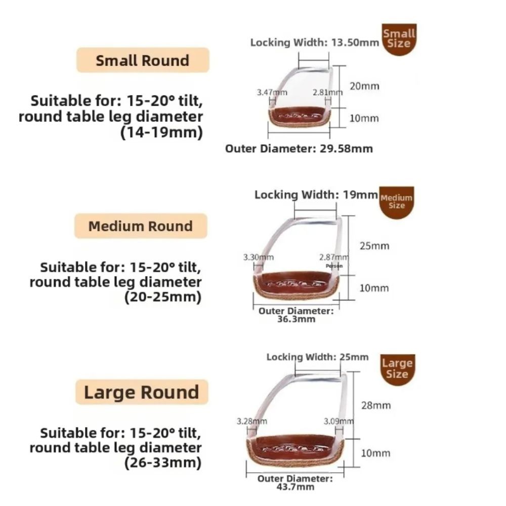 Silicone Material Silicone Chair Leg Protectors Diagonal Chair Leg Protectors  Chair Leg Protection