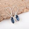 London Blue Topaz 925 Solid Sterling Silver Earrings, Handmade Gemstone Earrings Jewelry, Gifts For Wife Brand New Earrings