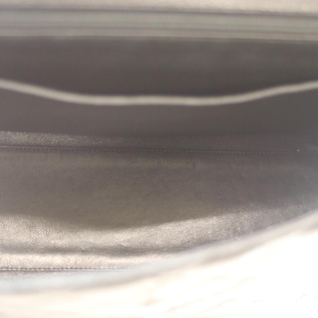 CHANEL No. 6 A12397 Black Caviar Silver Hardware Matelasse Top Handle Brief Handbag Black / SV HardwareUsed