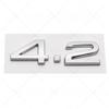 3D ABS 2,4 3,6 4,2 буква автомобиля задний багажник задняя дверь крыло дверной значок эмблема клейкая наклейка для A4 A5 A6 A7 A8 Q3 Q5 Q7