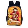 One Piece Обезьяна D. Школьный рюкзак Луффи для ребенка Легкий детский рюкзак Модный рюкзак Лучший подарок