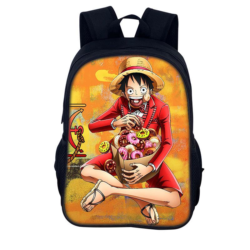 One Piece Обезьяна D. Школьный рюкзак Луффи для ребенка Легкий детский рюкзак Модный рюкзак Лучший подарок