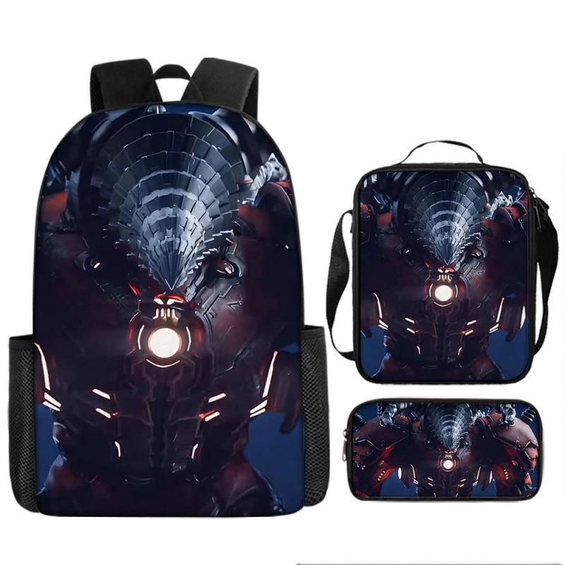 Skibidi Toilet Titan Drill Man Backpack Kids Ages 10-12 Oxford Fabric School Bag With Air-Cushion Straps Trendy Printed