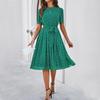 Women European American Polka Dot Lace Up Dress Diyun Spring Summer Collection Fashion Trendy
