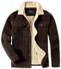 Men's Corduroy Jacket with Sherpa Lining, Button Front Closure, Chest Pockets, Multiple Colors Available
