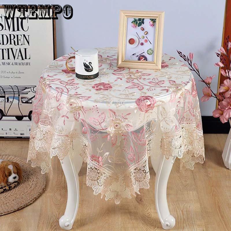 Кружевная скатерть с вышивкой Кружева Круглый стол Квадратный стол Чайный стол Скатерть Классический стиль Ретро Европейский стиль