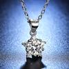 Simulation Mozzarella Diamond Star Necklace Temperament Girls Snowflake Pendant Collarbone Chain Jewelry