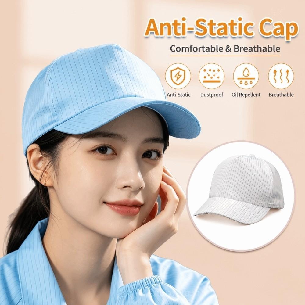 Anti Static Work Hat Top Mesh Duckbill Hat Hygienic Dust Proof Hat Canteen Catering