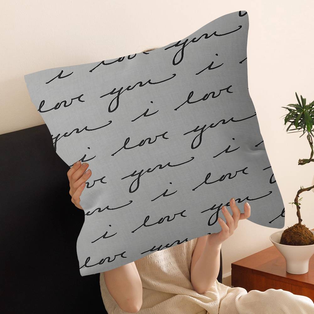 Flower Love Pattern Cushion Cover Car Throw Pillow Case For Sofa Car Christmas Gift 40x40cm 45x45cm